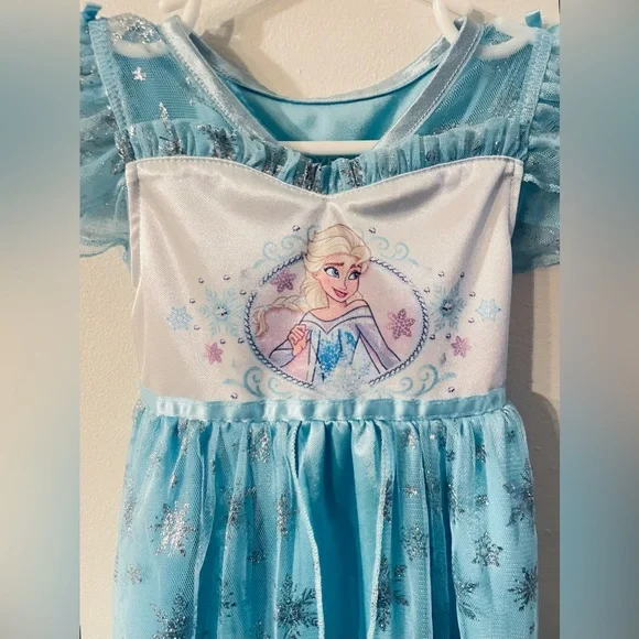 Disney Elsa Frozen Night Gown Playtime Pretend Sz 2 - Picture 2 of 6